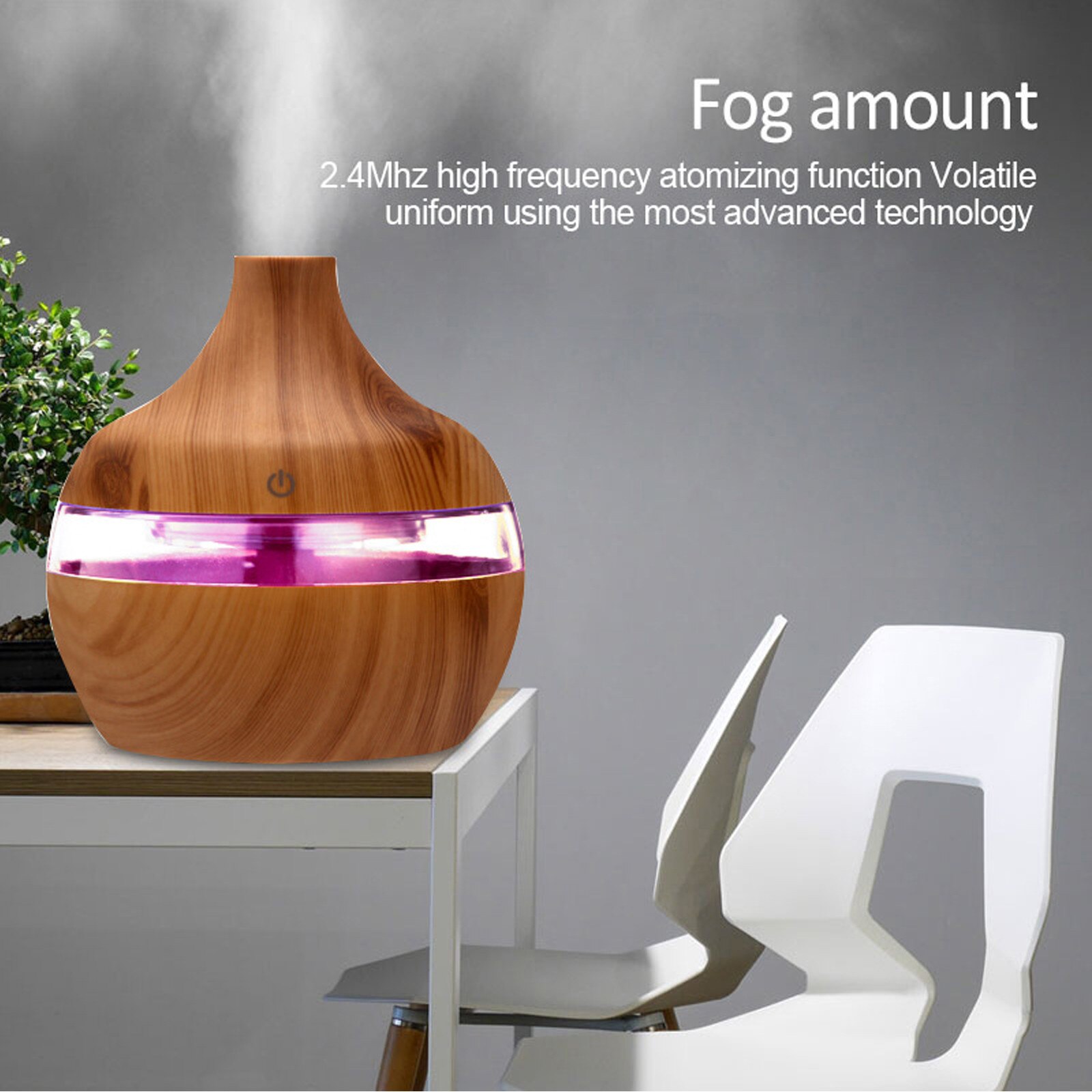 Luftbefeuchter Elektrische Aroma Luft Diffusor Holz Ultraschall-luftbefeuchter Ätherisches Öl Aromatherapie Kühlen Nebel-hersteller Für Heimat