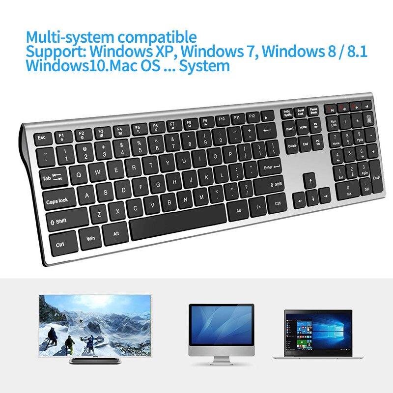 Gelée peigne 2.4G sans fil clavier souris ensemble pour ordinateur portable ordinateur portable ordinateur portable 109 touches pleine taille clavier et souris peigne pour Windows