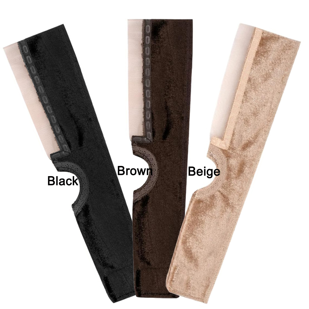 Fascia per parrucca in pizzo per donna, pinza per parrucca con bordi in pizzo naturale con ritagli per le orecchie, 1 fascia per parrucca regolabile antiscivolo