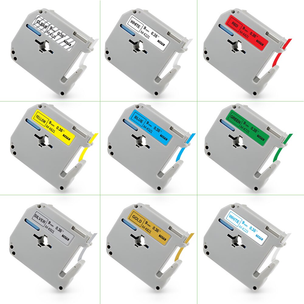 9/12mm taśma dla brata MK-231 MK-221 MK-131 MK-631 MK-431 MK-731 M-K231 M-K221 taśma z etykietami dla brata P ekran dotykowy drukarka do etykiet PT-80