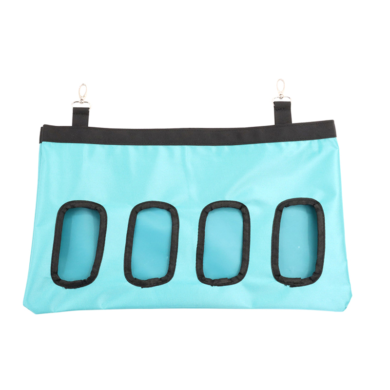 Sac à foin pour lapin et cochons d'Inde, mangeoire pour petits animaux, nourriture pour lapin, accessoires pour animaux de compagnie, 2/4 trous: Gris clair