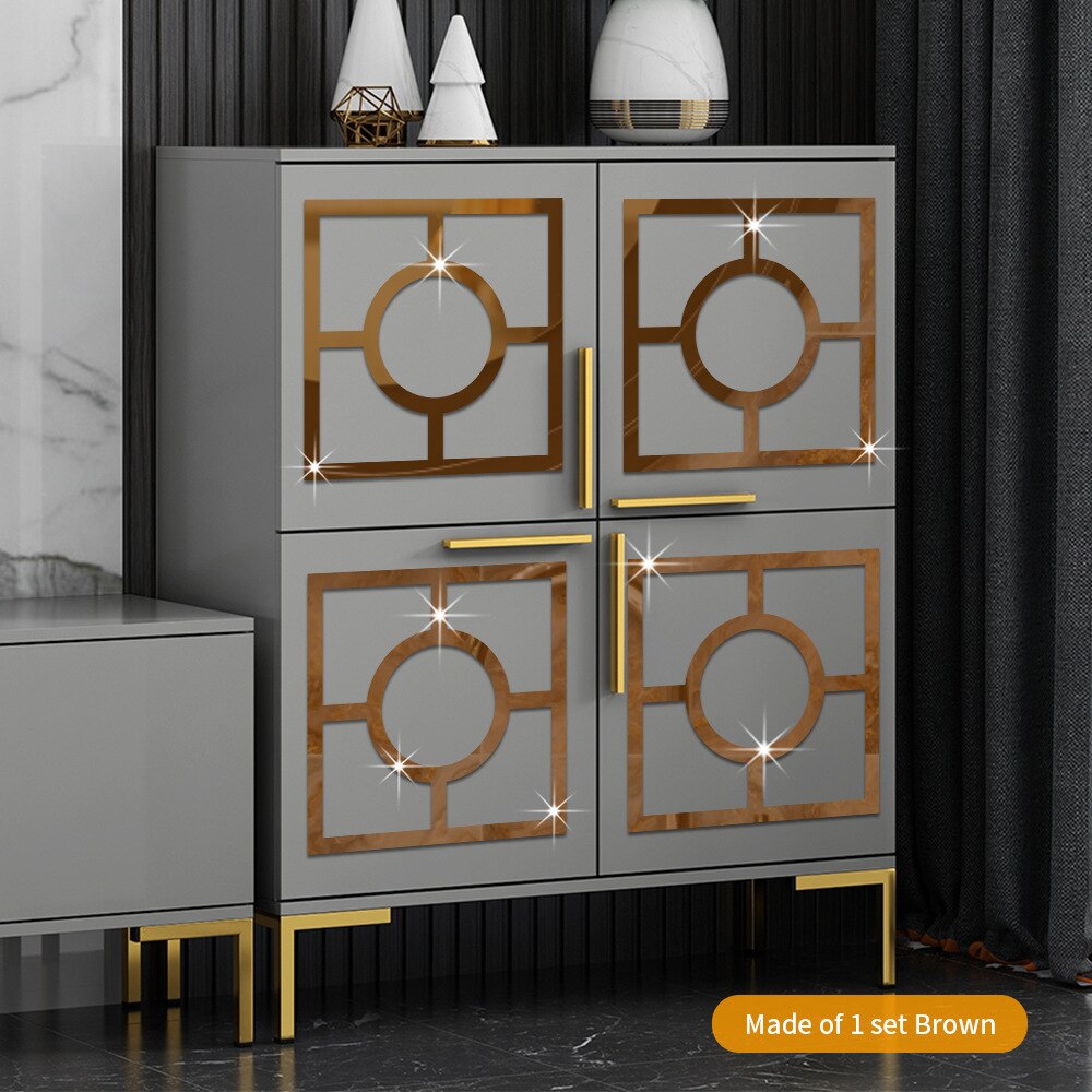 RHQFDM 12 Stuks Honingraat Muur Spiegel Sticker - Gouden Acryl Muurstickers voor Badkamer, Thuis, Slaapkamer, Woonkamer Decor