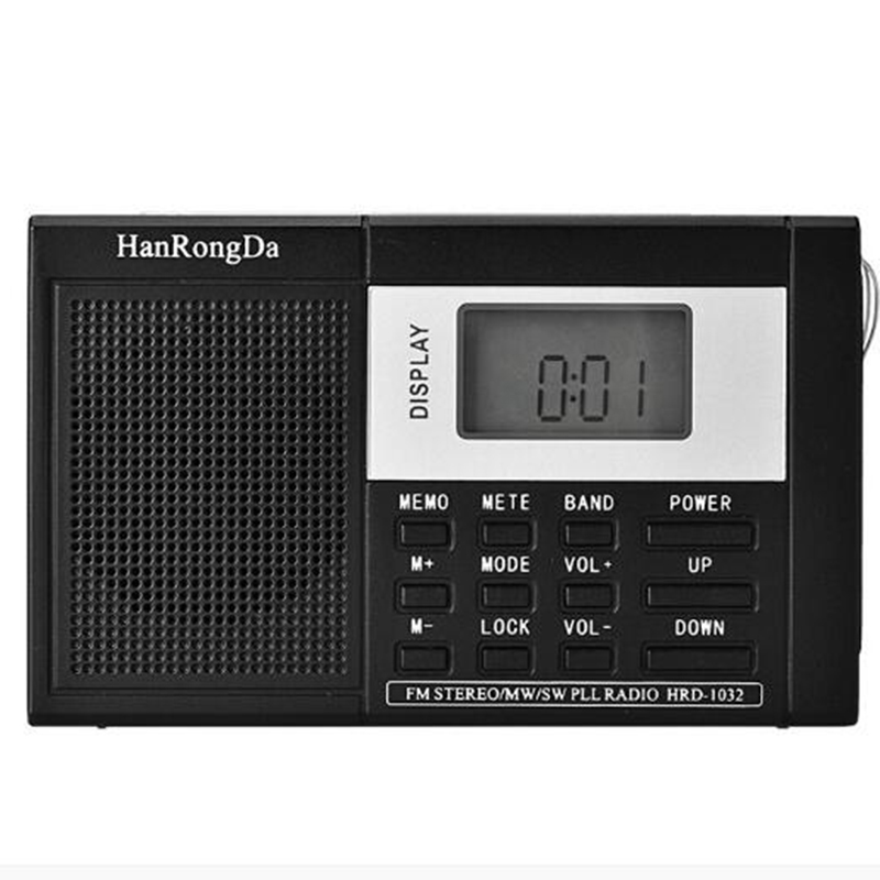 LED Radio Speakers Portable FM/AM MW SW Radio Player Digital Mini Radio Multifunctional Portable Stereo FM Radio RD. 1032