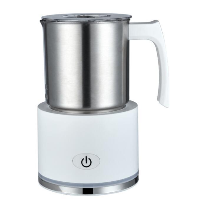 Elektrische Melkopschuimer Foamer Opschuimen Melk Warmer EU Schuim Koffie Maker Machine Latte Cappuccino Bubble melkopschuimer: Light Grey