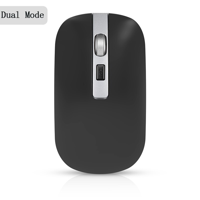 Redstore M106 Muis Bluetooth 2.4G Draadloze Muis Dual Mode Stille Muis Optische Ergonomische Muizen Voor Pc Computer: Black Dual Mode