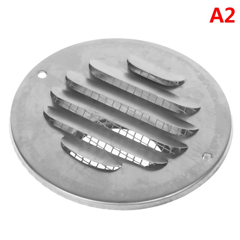 1PC Stainless Steel Exterior Wall Air Vent Grille Round Ducting Ventilation Grilles 70-200mm: A2