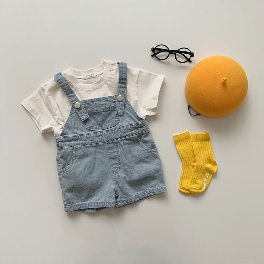 Salopette en Jean pour enfants, , été, 2022: light blue / 12M   80cm