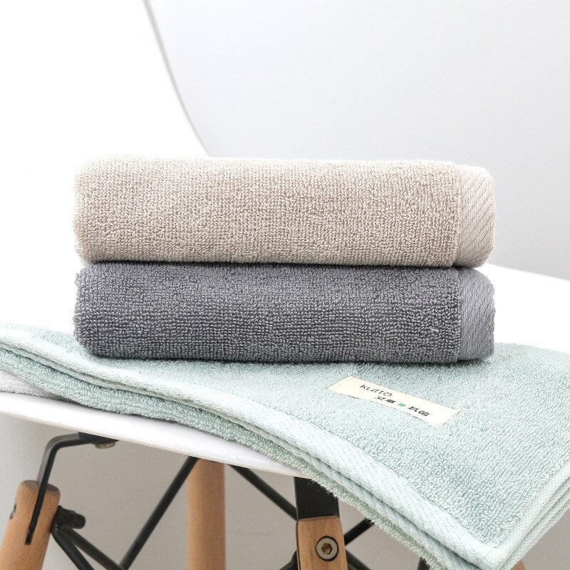 34X75Cm Effen Kleur Antibacteriële Alsem Katoen Handdoek Absorberende Huidvriendelijke Huishoudelijke Gezichtsreiniging Handdoeken