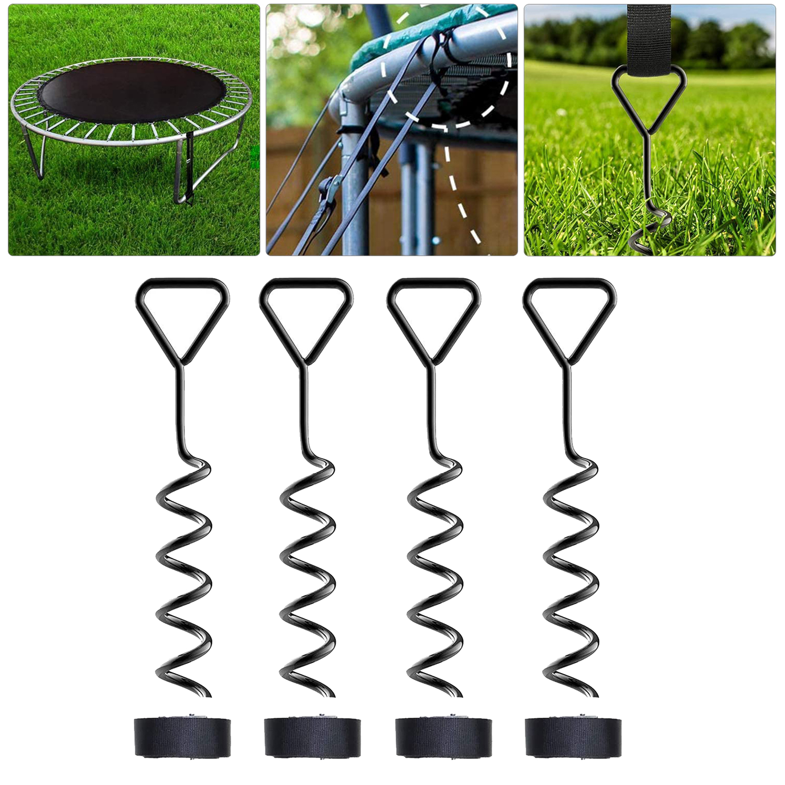 Kit d&#39;ancrage au sol pour Trampoline, canopée d&#39;extérieur en forme de tire-bouchon