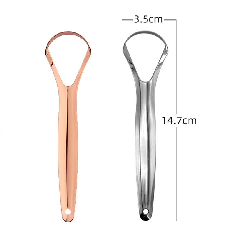 Stainless Steel Tongue Scrapper with Case，Tongue Scraper Cleaner for Adults & Kids Oral Hygiene Scrapper Cleaning Tools