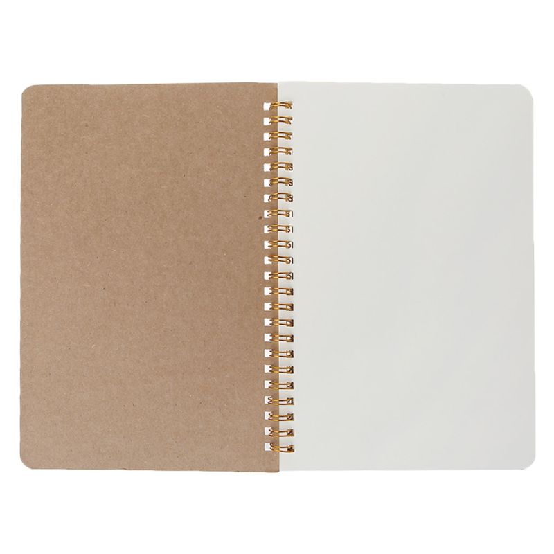 A5 notesbog kraft dot grid tidsstyring blank bog spiral journal ugentlig planlægning skolekontorartikler: 02