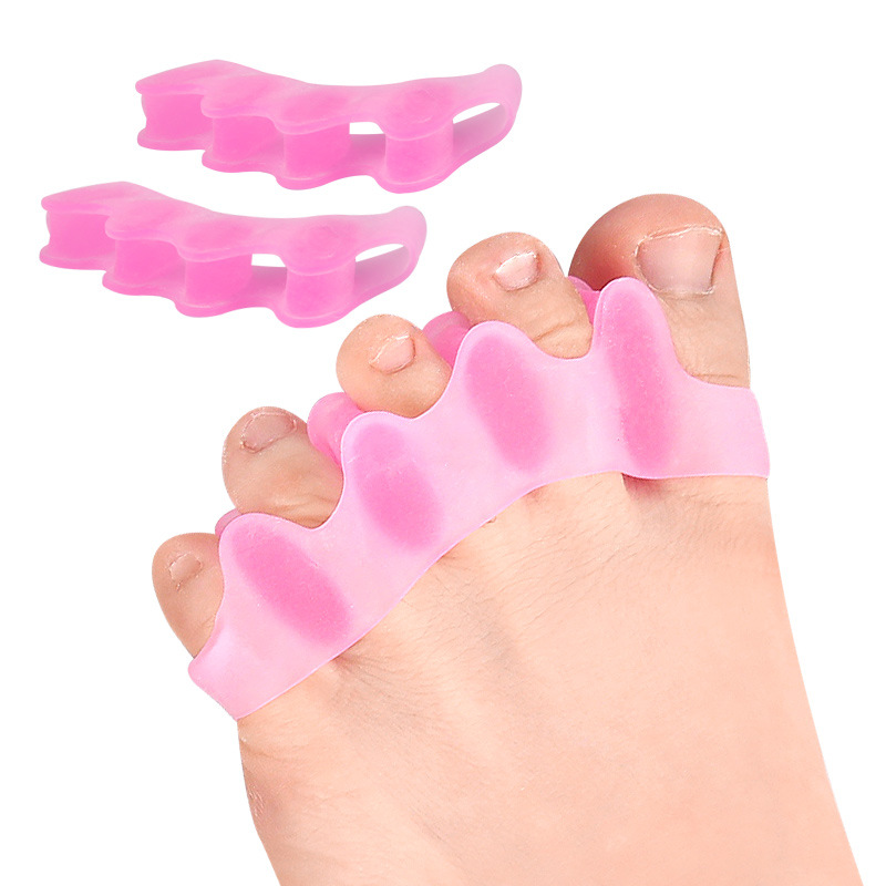 Siliconen Vinger Teenbeschermer Teenseparators Brancards Stijltang Bunion Protector Pijnbestrijding Voetverzorging 5 kleuren: Light Grey