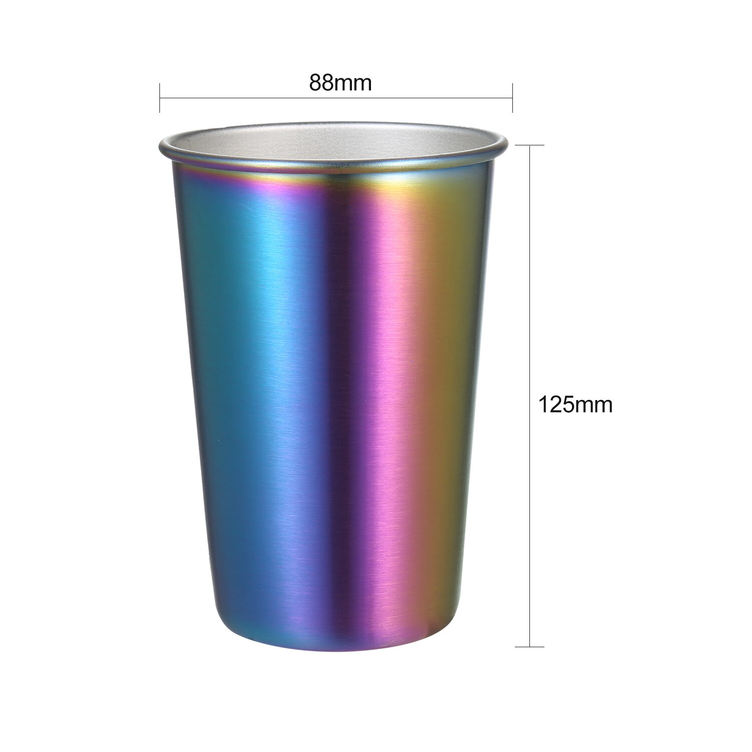 Tasse à café en acier inoxydable de 100ML, pour Bar, fête, en métal coloré, à large bouche, résistante au froid et à la chaleur