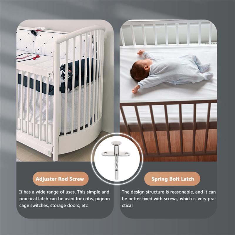 10 stücke Baby Bett Frühling Bolzen verriegeln Aufzug Erzähler Bett Befestigungs Armaturen Tür verriegeln Tonne Möbel Hardware- Teile