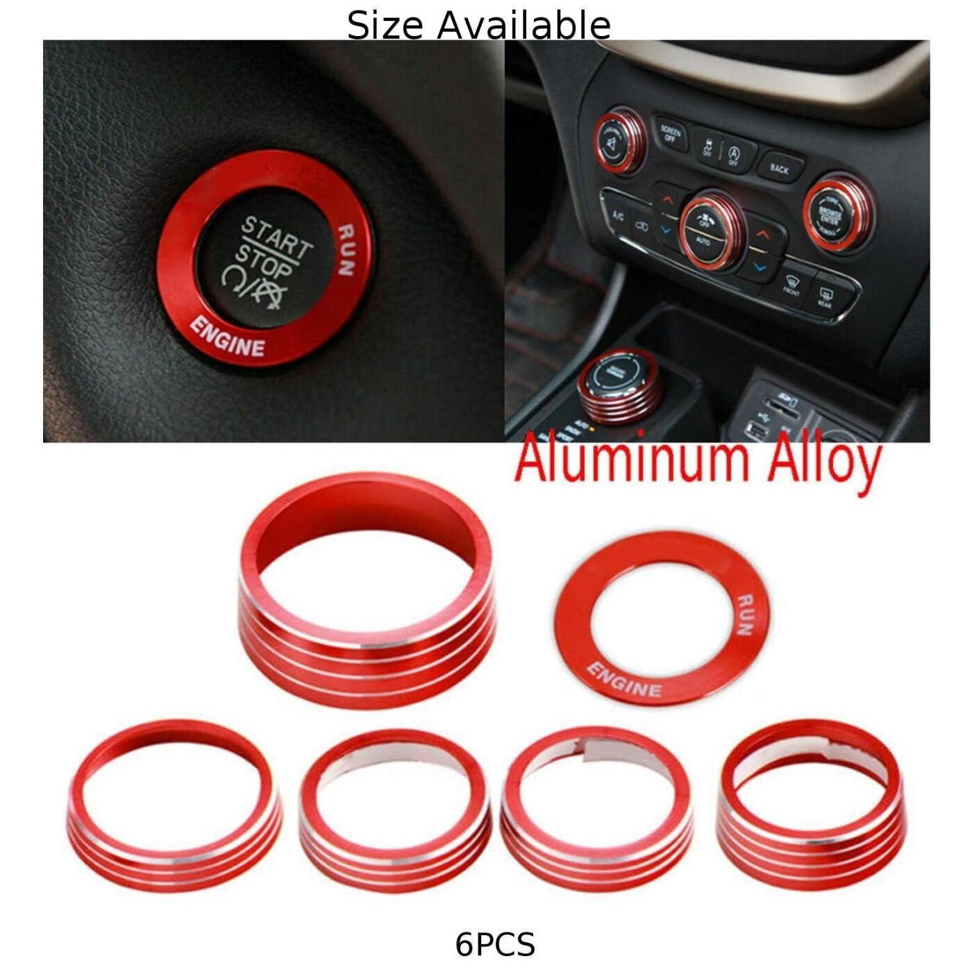 Pulsante aria condizionata in lega di alluminio per jeep Cherokee 2014-2020 nuovo di zecca