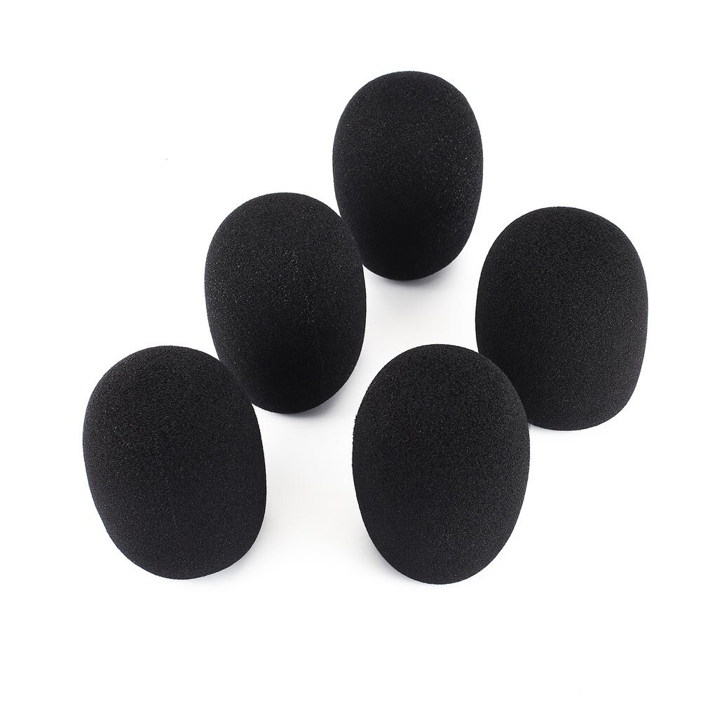 5Pcs Headset Vervanging Foam Microfoon Cover Mic Cover Voorruit Headset Wind Shield Pop Filter Microfoon Cover Foam Onleny/