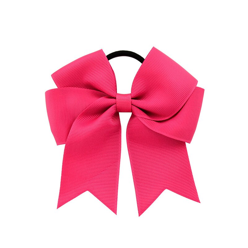 4.5 Inch Girls Cute Solid Cheerleading Bow Women Elastic Hair Bands Ribbon Rope Ponytail Holder Hair Ties Kids Hair Accessories