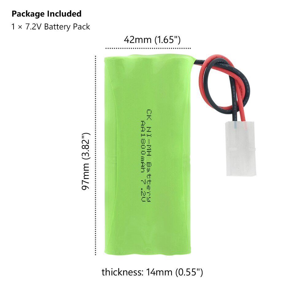 7.2V 1800mAh 6*AA Cells Rechargeable Ni-MH Battery Pack With SM-2Pin/L6.2 Connector Rechargeable Ni-MH AA 7.2V Battery Pack: L6.2 plug