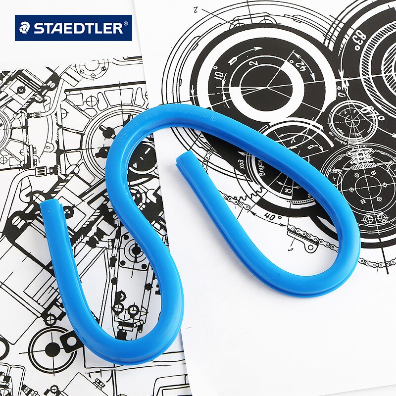 Staedtler règle à courbes flexibles, serpent de dessin de Mars outil mécanique serpentin en plastique fournitures de bureau pour l'école