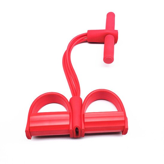 Unisex träningspedal tränare avdragare fitnessutrustning yoga gym hemmaträning gummi dragrep multifunktions puller pedaler: Röd