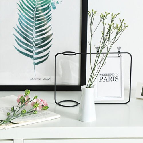 Marco de hierro para fotos, soporte con Clip para postales, decoración del hogar, de , familia, amigos, marco de fotos