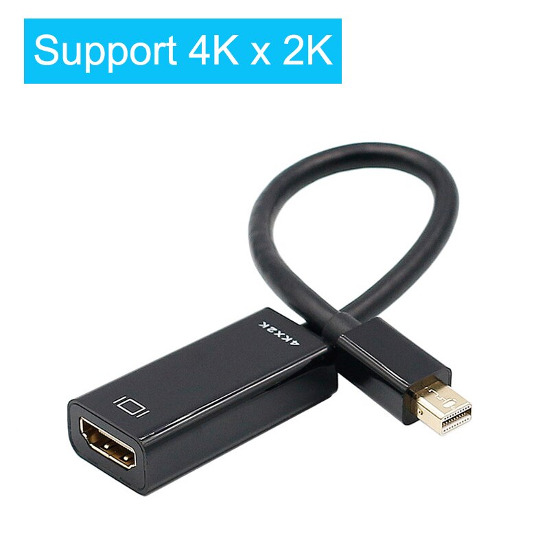 Mini Displayport Naar Hdmi 4 K 1080P Kabel Tv Projector Projetor Dp Display Port 1.4 Converter Voor Apple Mac mini Macbook Air Pro: Black Support 4k