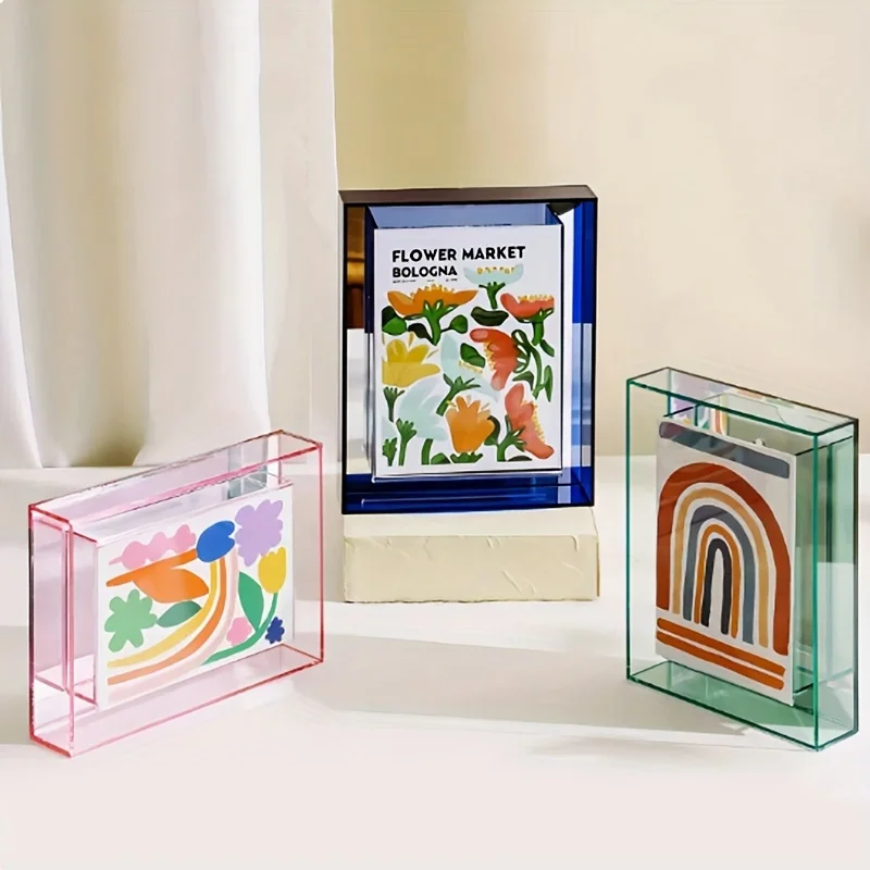 5 Inch Colorful Acrylic Photo Frame Box, DIY Poste... – Grandado