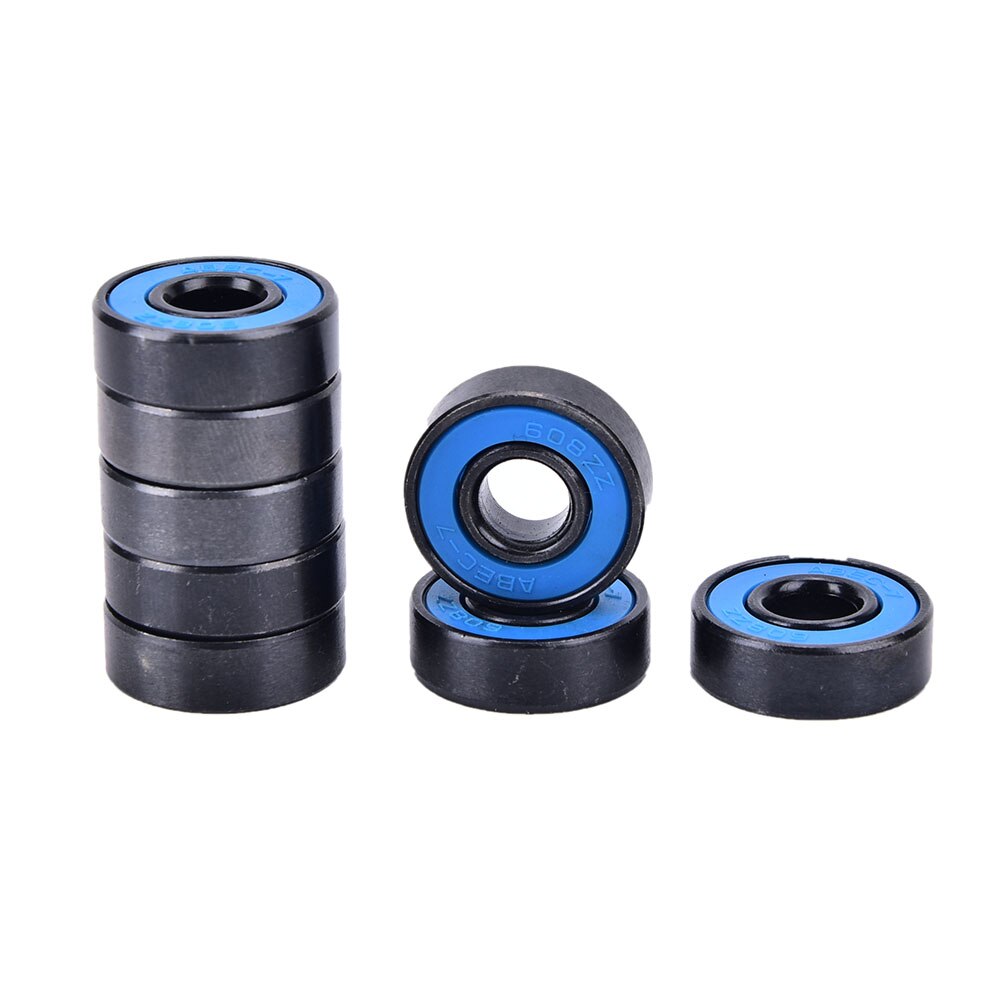 8Pcs/Set 608RS Steel Skate Skateboard Integrated Spacer Bearings