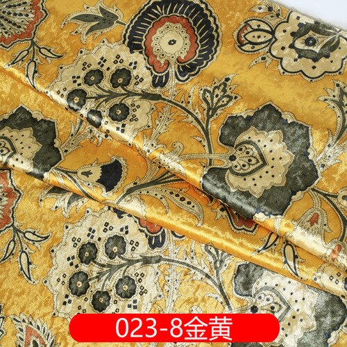 Nappe large pour coussin de canapé, 57 pouces, tissu velours glacé, tissu imprimé européen, flanelle, au mètre: 023-8 Gold yellow