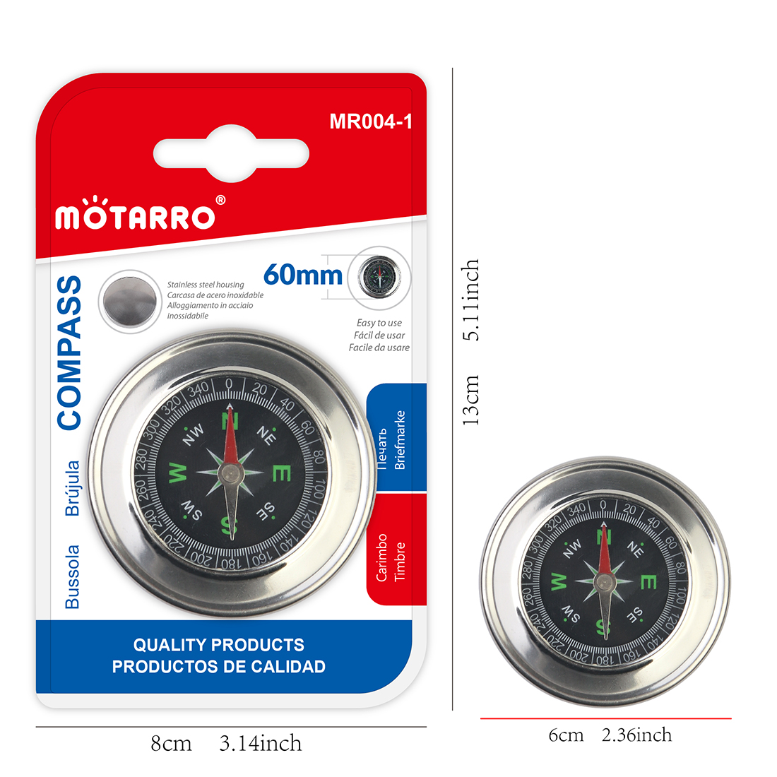 MOTARRO 1 stks draagbaar kompas aluminium lichtgewicht outdoor camping wandelen draagbaar zakkompas