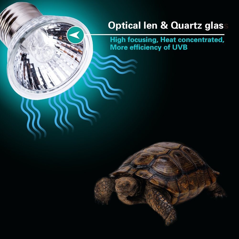 Lámpara de calefacción de calor para reptiles y mascotas, E27, UVA + UVB, 25/50/75W, 110V