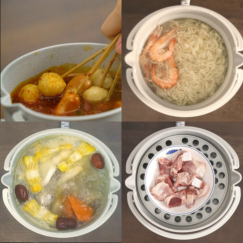 Plegable eléctrico portátil olla cocina vaporizador hervidor hervir doble voltaje para la cocina HFing