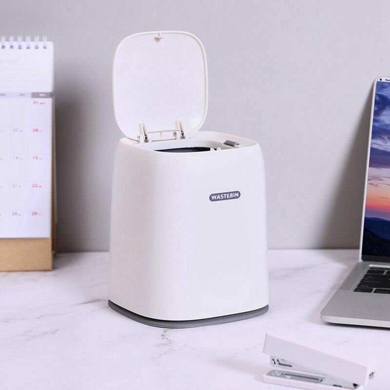 Mini Small Waste Bin Desktop Garbage Trash Can Plastic Home Office Table Dustbin Basket Sundries Barrel Box