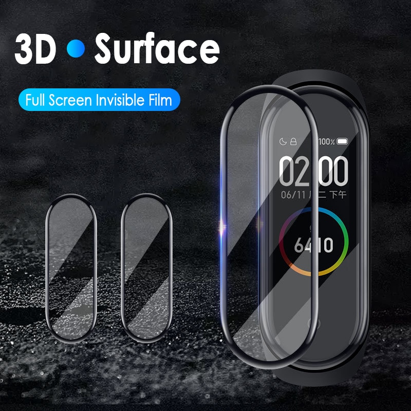 Protective Film For XiaoMi Mi Band 5 Wristband Screen Film For Protector Mi Band5 Soft Glass Scratch Prevention Screen Protector