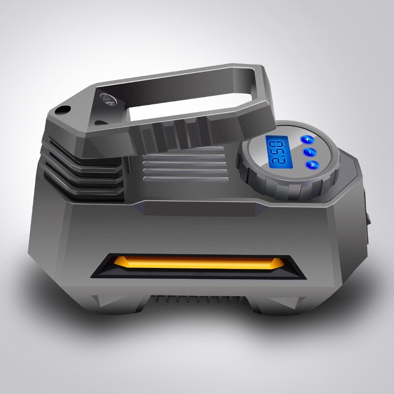 Portable Air Compressor Tire Inflator 12V Car Tire Pump with Pressure Gauge Bright Emergency Flashlight