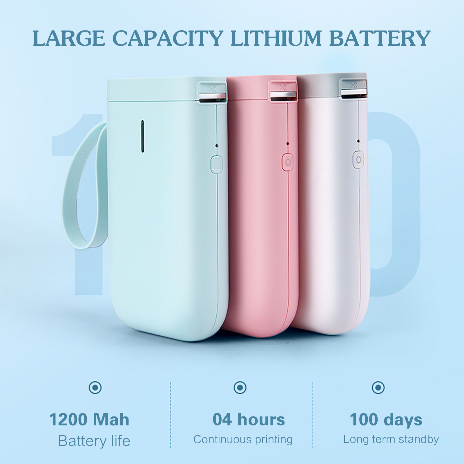 Wireless label printer Portable Pocket Label Printer Bluetooth Thermal Label Printer Fast Printing Home Use Office Auto Peeling