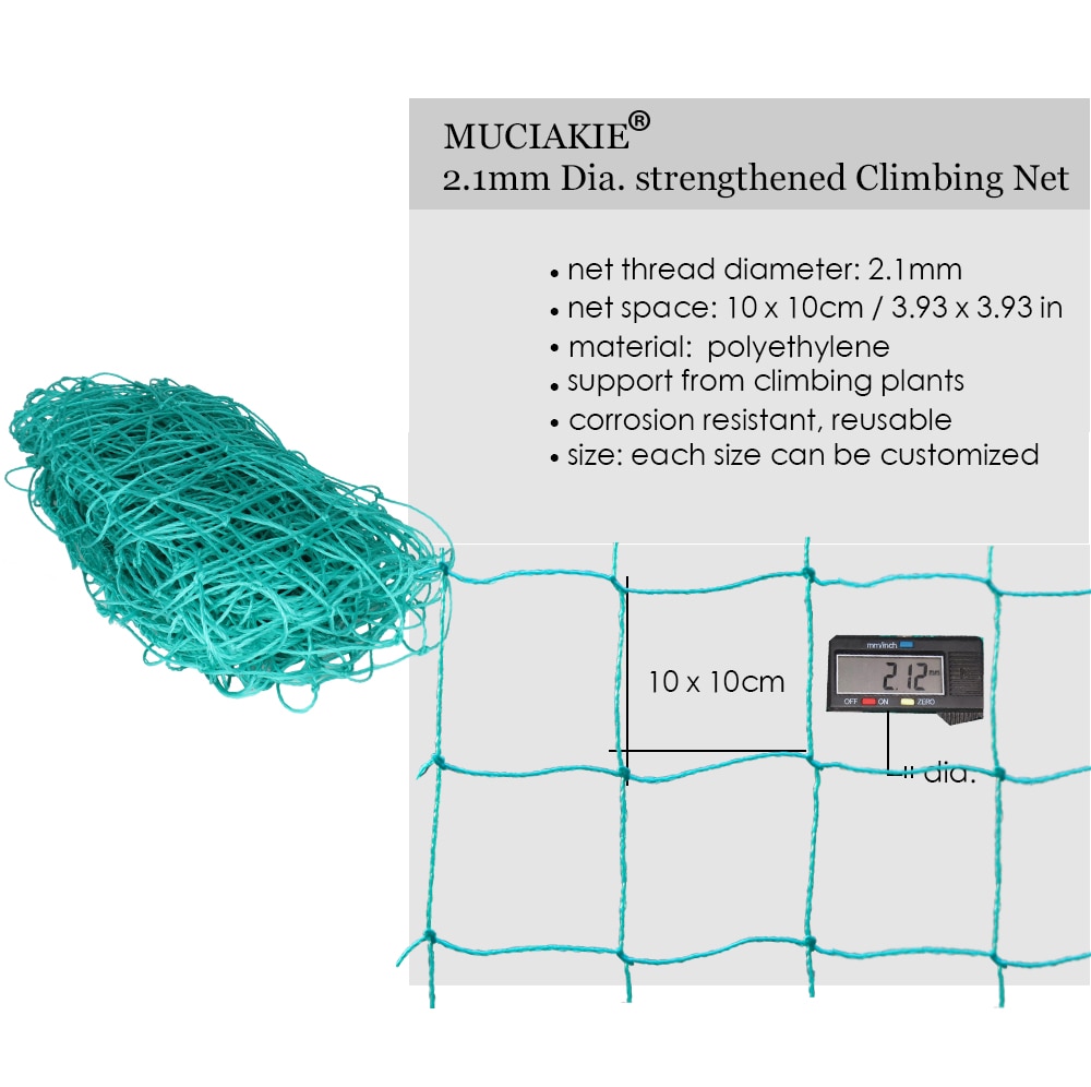 Garden Vegetable Fruit Climbing Plant Support Netting Mesh 10x10cm Vertical Clematis Climber Trellis Netting Cucumber Garden Net