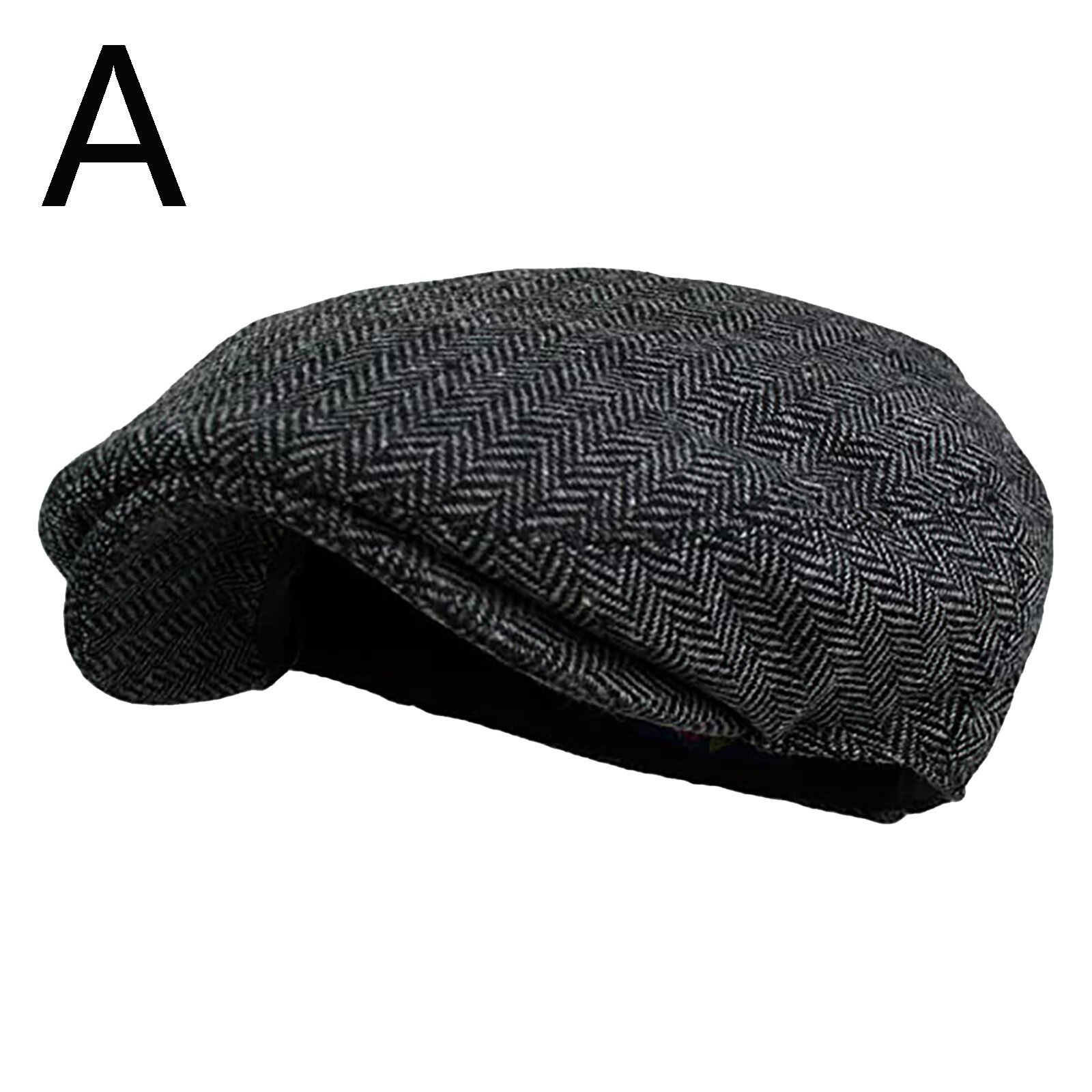Autumn Winter Men Cap Hats Berets British Western Style Wool Advanced Flat Ivy Cap Classic Vintage Striped Beret Cap