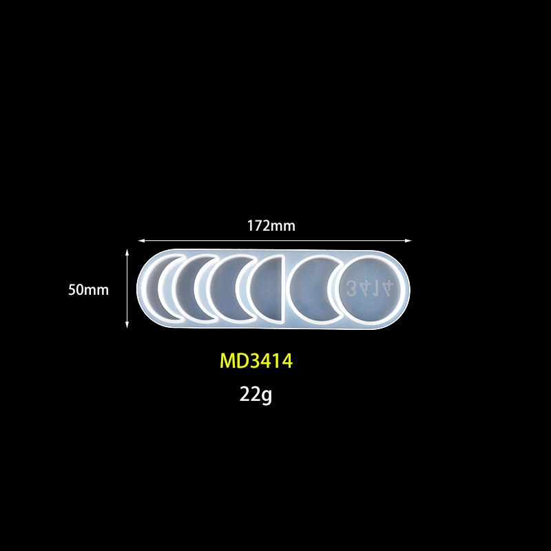 DIY hecho a mano Lunar Eclipse Luna molde de silicona para luna planeta colgante DIY haciendo Accesorios: MD3414