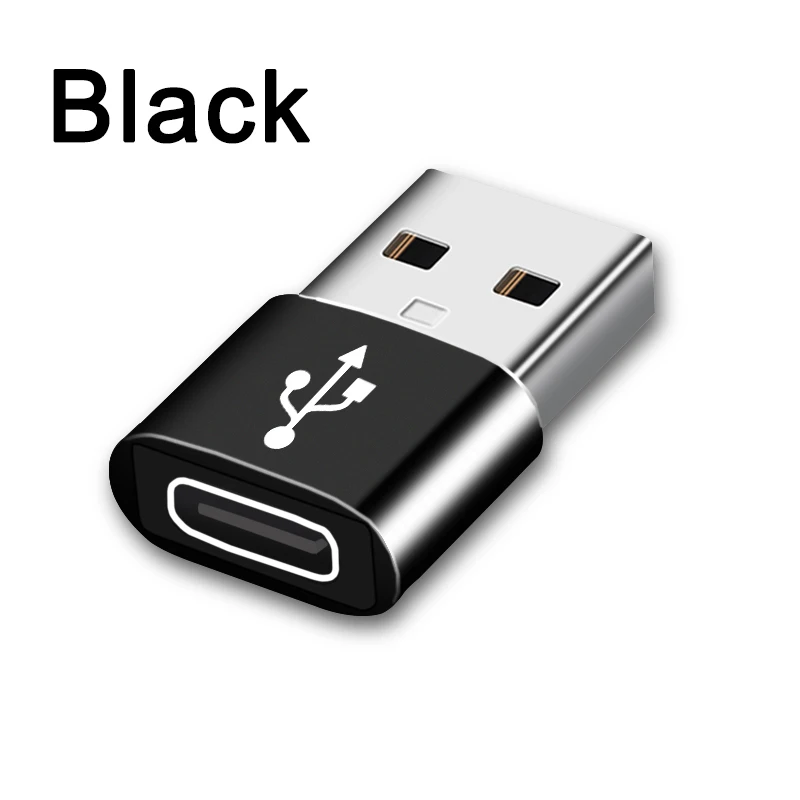 Adaptador usb c 2.0 tipo c para usb, conversor macho para fêmea, usb tipo-c para pc, laptops, acessórios para celular: Azul
