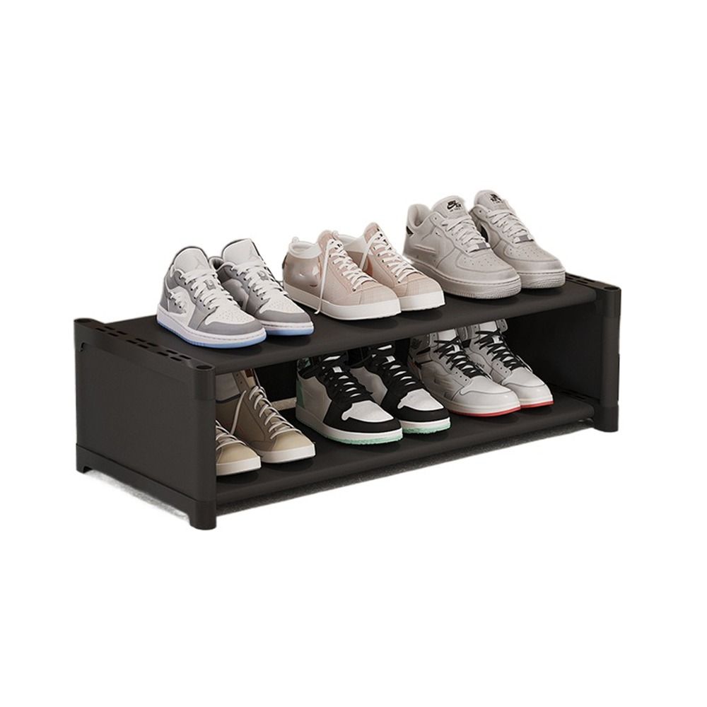 Zapatero largo con cubierta a prueba de polvo, gran capacidad, armario de zapatos de pie libre, doble fila, fácil de instalar, estante de almacenamiento de zapatos: Gris claro