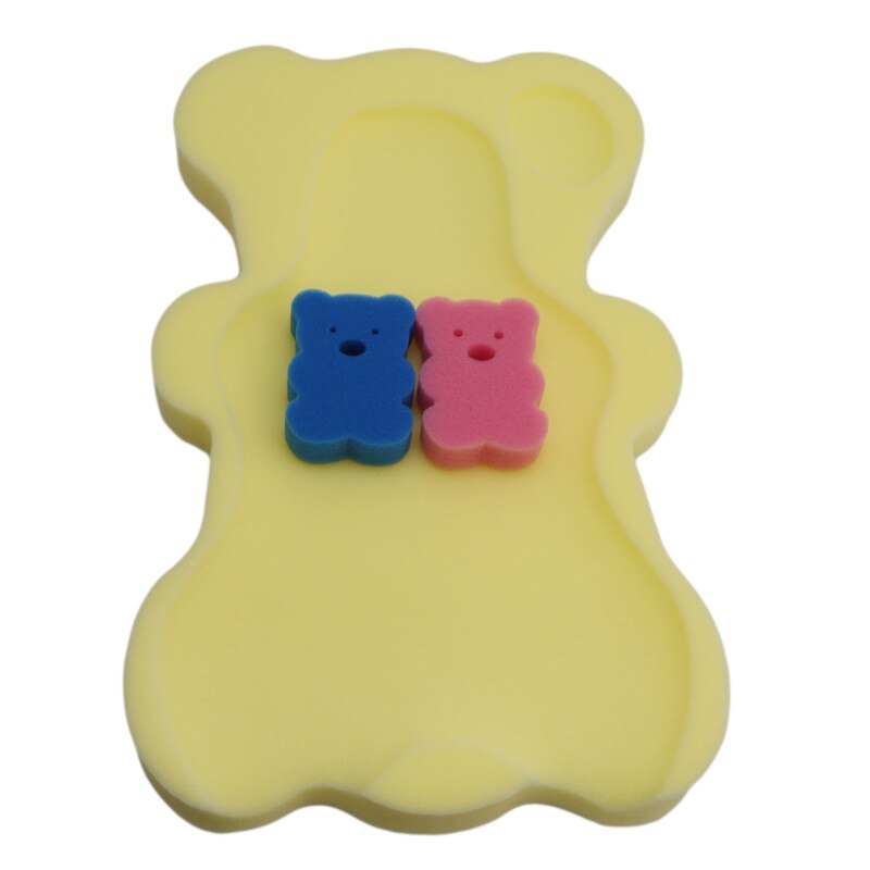 Baby Bath Sponge Mat Non-slip Sponge Mat Cute Cartoon Bath Mat Mom Must For Baby Care MU894341: Light yellow