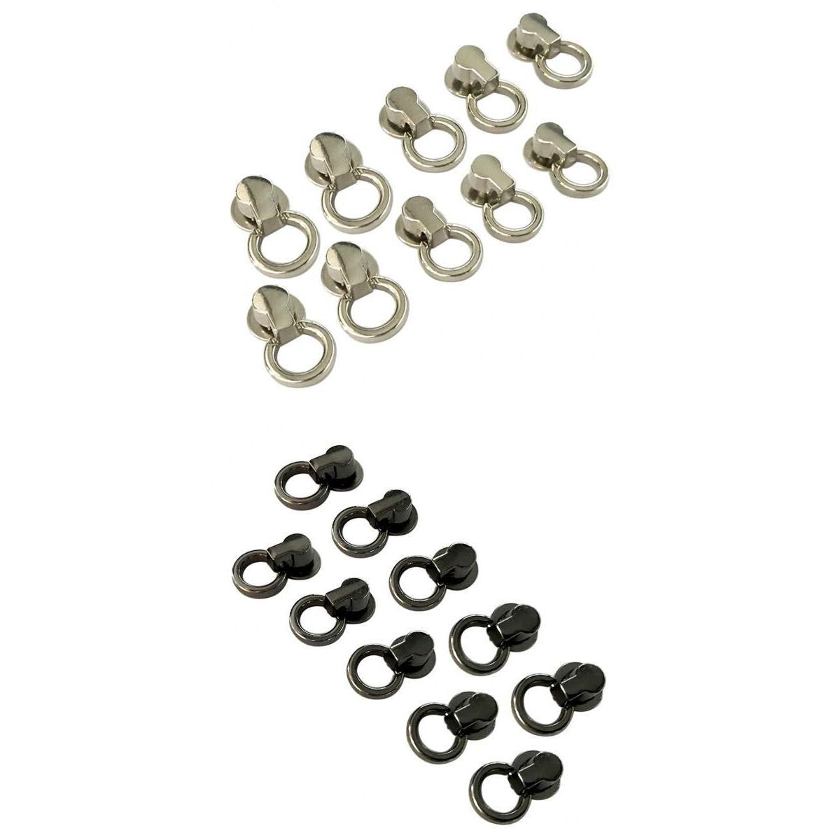 Skruet tilbage runde knap nitter, metal nitte studs skru tilbage rund ring læder håndværk tilbehør - sæt  of 20
