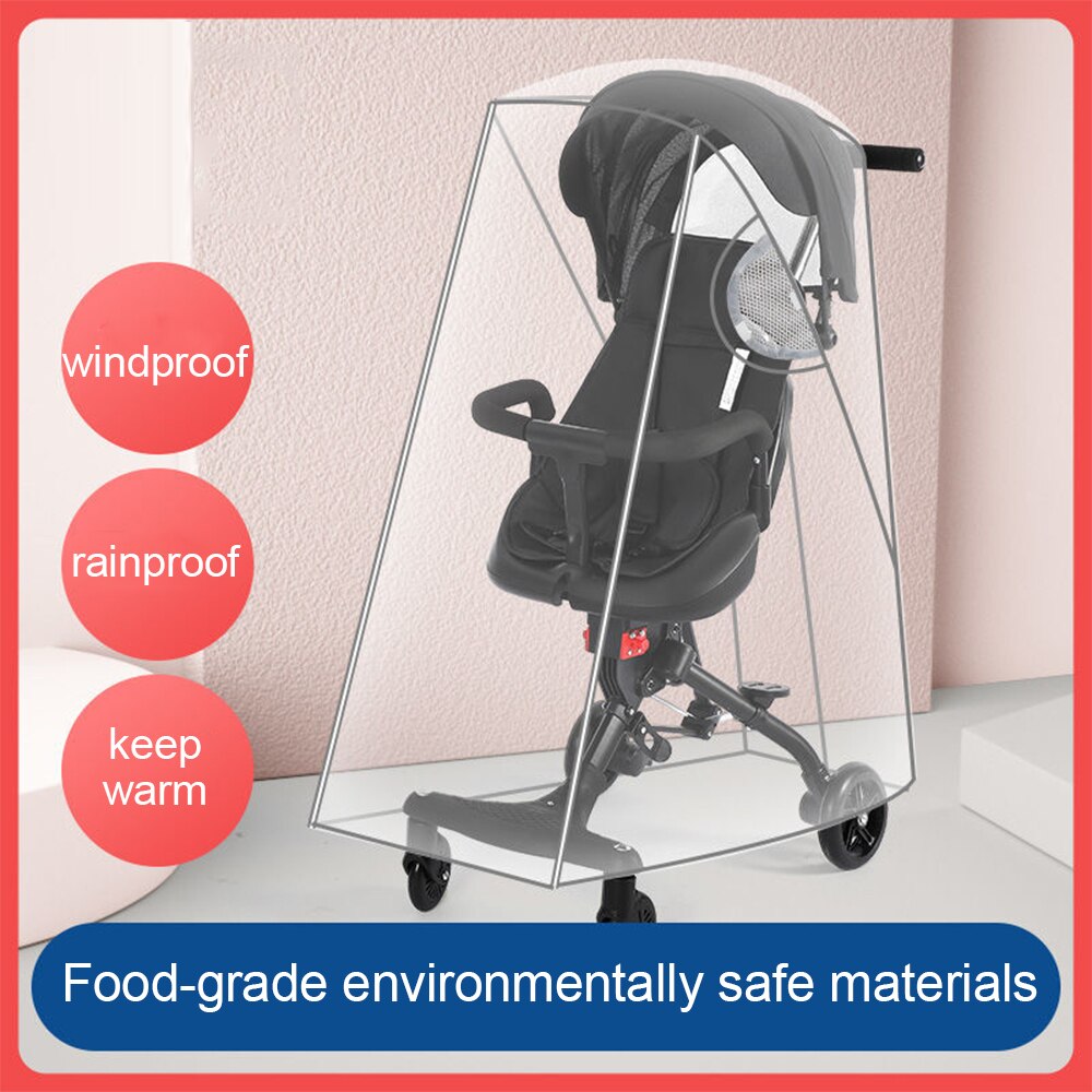 Baby Stroller Stroller Accessories Windshield Universal Strollers Rain Cover Pushchairs Raincoat Stroller Windscreen