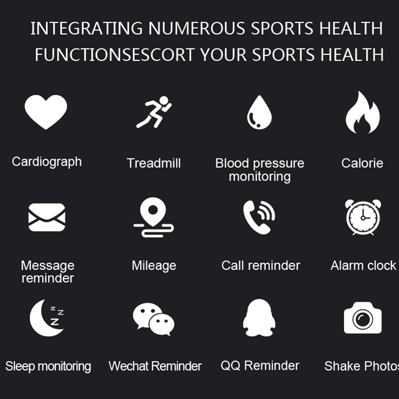 Electronic Bracelet Fitness Tracker Smart Watches For Women Men Sport Smart Bracelet Heart Rate Blood Pressure Monitor Health