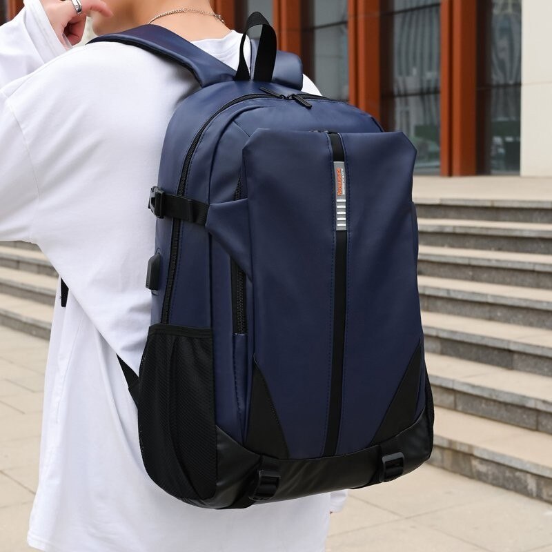 Mochila de viaje de alta capacidad para hombre, morral escolar para ordenador portátil de 15,6 pulgadas con carga Usb