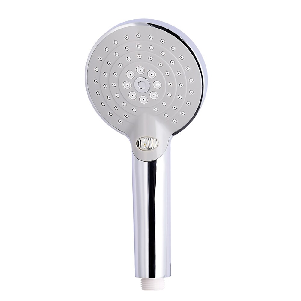 ABS Plastic Chrome Finished Round Adjustable Rainfall Bath Showerhead Combo Bathroom Top Shower Head Set
