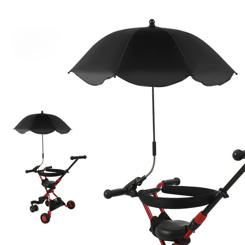 Universele Baby Auto Kinderwagen Paraplu Verstelbare Schaduw Paraplu Uv Zonnescherm Voor Kinderwagen Accessoires Zonneklep Draagbare Parasol Items: Rood