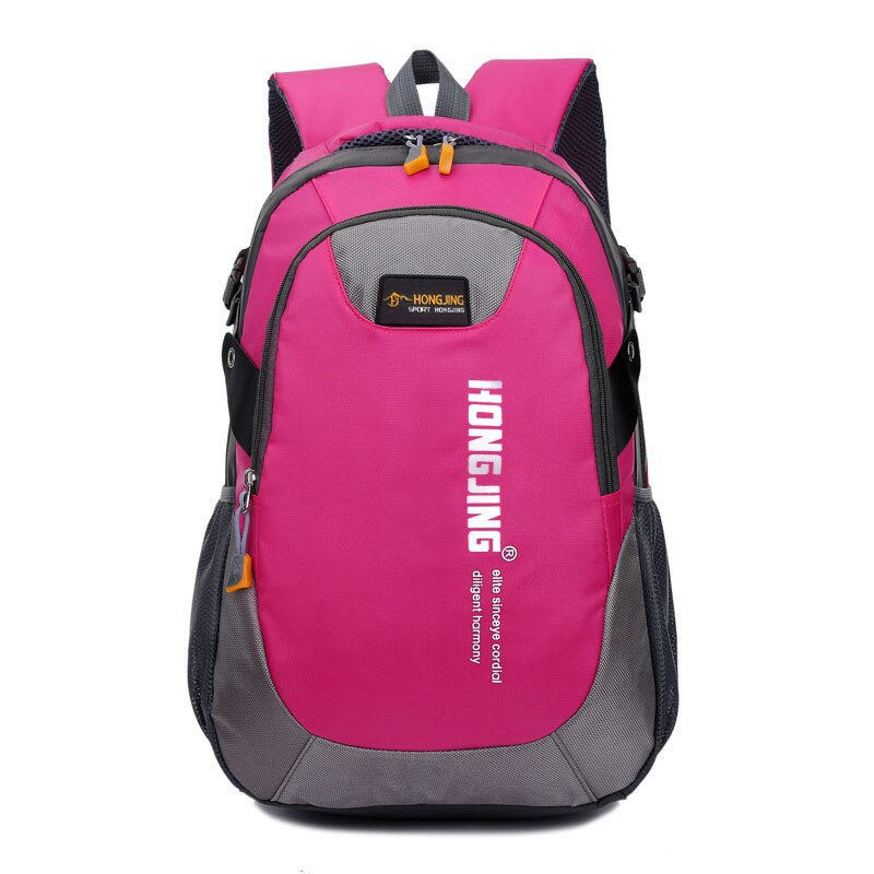 Outdoor Hiking Bag Men Waterproof Climbing Backpack,Breathable Camping Leisure Travel Bag,Women Trekking Nylon Sports School Bag: Rose red