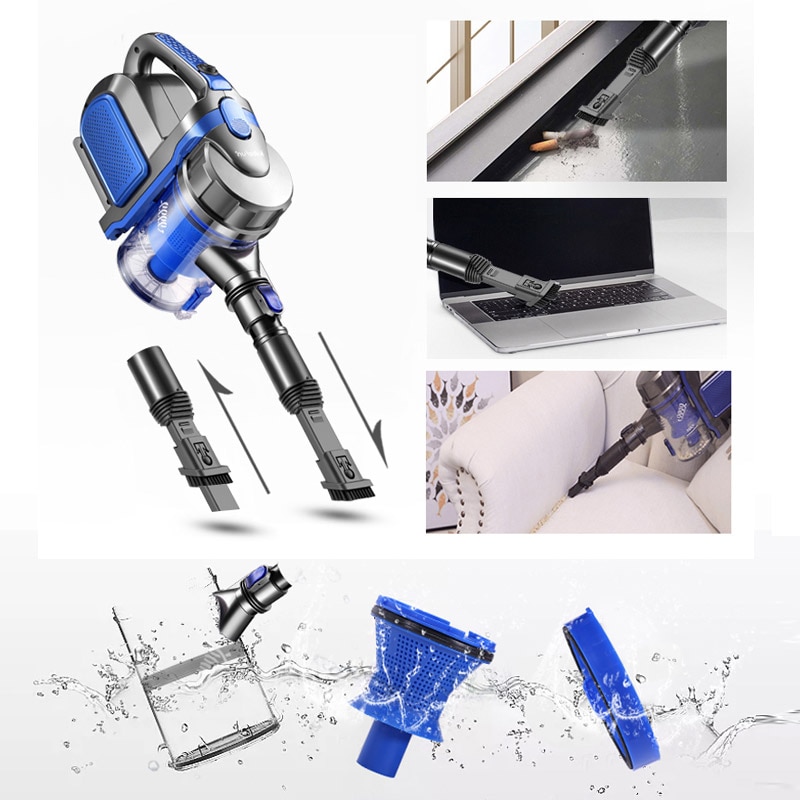 Seamoy Colded 2-in-1 Hand Held Cyclon Cleaner Low Noise Portable Household Vacuum Cleaner Handheld Dust Collector and Aspirator